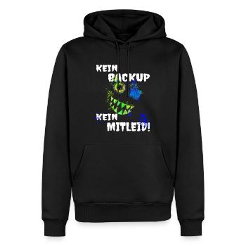 Kein Backup - kein Mitleid Administrator IT EDV - Männer Premium Bio Hoodie - Schwarz - Vorne - Nico (187cm)