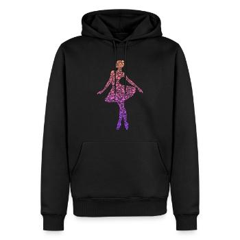 Danseuse de ballet Danseuse de ballet Fille ballerine - Sweat à capuche Premium bio Homme - noir - Devant - Nico (187cm)
