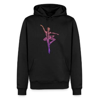 Ballerine Ballet Danseuse Dames Ballet Girl - Sweat à capuche Premium bio Homme - noir - Devant - Nico (187cm)