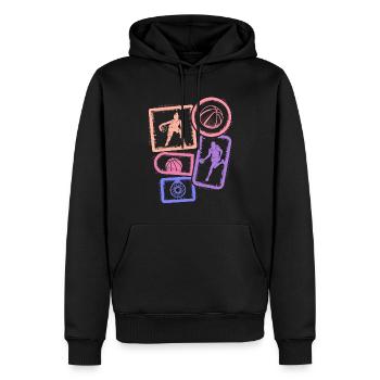 Basketballerin Frauen Basketball Mädchen - Männer Premium Bio Hoodie - Schwarz - Vorne - Nico (187cm)