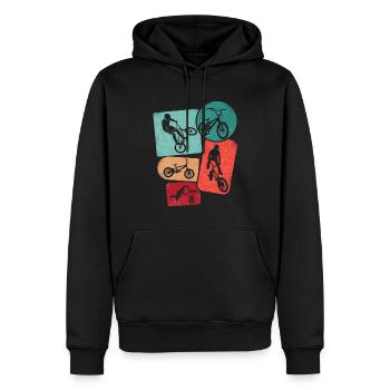 BMX Fahrer Tricks Bike Kinder Jungen Fahrrad BMX - Männer Premium Bio Hoodie - Schwarz - Vorne - Nico (187cm)