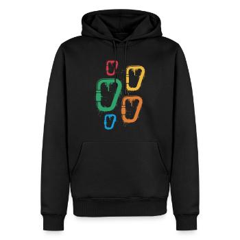 Bouldern Freiklettern Kinder Jungen Klettern - Männer Premium Bio Hoodie - Schwarz - Vorne - Nico (187cm)