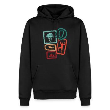 Escalade de bloc Vintage Climber Garçons Escalade - Sweat à capuche Premium bio Homme - noir - Devant - Nico (187cm)