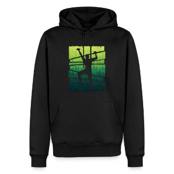 Klettern Freiklettern Jungen Berge Bouldern - Männer Premium Bio Hoodie - Schwarz - Vorne - Nico (187cm)
