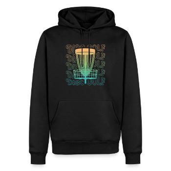 Disc Golf Sport Vintage Disc Golf Disc Golfeur - Sweat à capuche Premium bio Homme - noir - Devant - Nico (187cm)