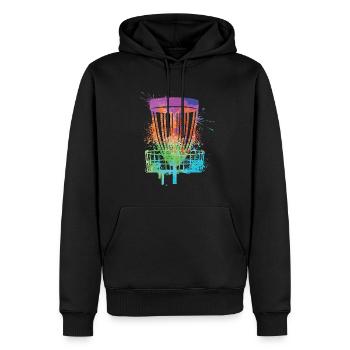 Discgolf Sport Disc Golf Jungen Kinder Discgolfer - Männer Premium Bio Hoodie - Schwarz - Vorne - Nico (187cm)