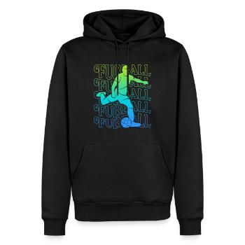 Fußball Vintage Fußballspieler Jungen Fußballer - Männer Premium Bio Hoodie - Schwarz - Vorne - Nico (187cm)