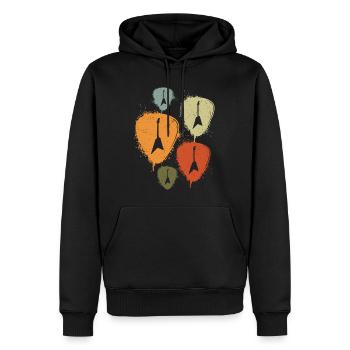 Bassiste, Bassiste, Guitare Basse, Guitare Basse - Sweat à capuche Premium bio Homme - noir - Devant - Nico (187cm)