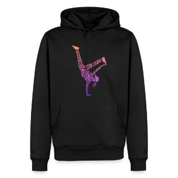 Breakdance Breakdancer Femmes Filles Breakdance - Sweat à capuche Premium bio Homme - noir - Devant - Nico (187cm)