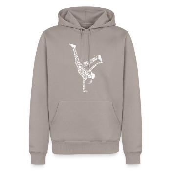 Breakdancing Breakdancer Mädchen Frauen Breakdance - Männer Premium Bio Hoodie - Taupe - Vorne - Nico (187cm)