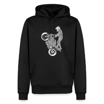 Racing Motorcycle Motorcycle Rider Men's Racing Machine - Men’s Premium Organic Hoodie - black - Front - Nico (187cm)