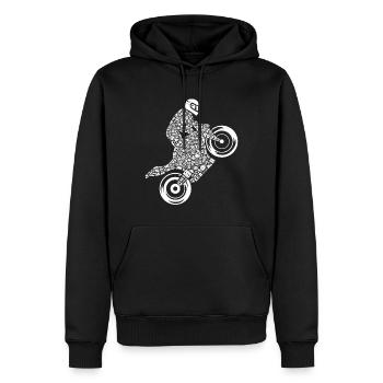 Rennmaschine Motorrad Fahrer Herren Rennmotorrad - Männer Premium Bio Hoodie - Schwarz - Vorne - Nico (187cm)