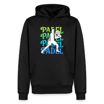 Padel Tennis Padel Joueur Garçons Padel Hommes - Sweat à capuche Premium bio Homme - noir - Devant - Nico (187cm)