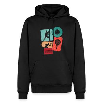 Padel Tennis Padel Joueur Garçons Padel Enfants - Sweat à capuche Premium bio Homme - noir - Devant - Nico (187cm)