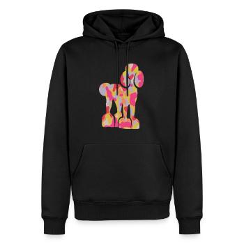 Caniche Amoureux Chiens Maîtresse Chien Caniche Fille - Sweat à capuche Premium bio Homme - noir - Devant - Nico (187cm)