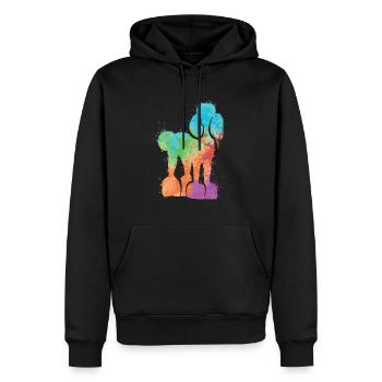 Pudel Liebhaber Hunde Liebhaber Hund Pudel Damen - Männer Premium Bio Hoodie - Schwarz - Vorne - Nico (187cm)