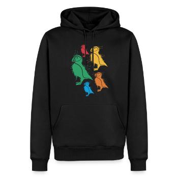 Macareux Macareux Filles Enfants Macareux - Sweat à capuche Premium bio Homme - noir - Devant - Nico (187cm)