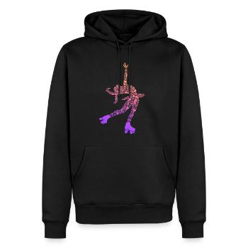 Patins à roulettes Enfants Patins à roulettes Patins à roulettes Filles - Sweat à capuche Premium bio Homme - noir - Devant - Nico (187cm)