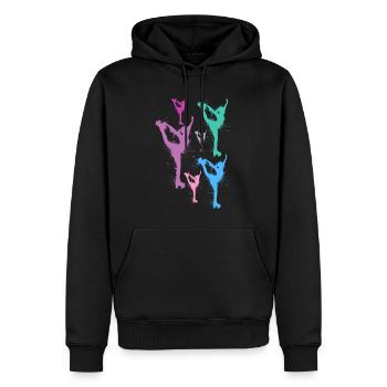 patins à roulettes enfants patinage à roulettes patins à roulettes filles - Sweat à capuche Premium bio Homme - noir - Devant - Nico (187cm)