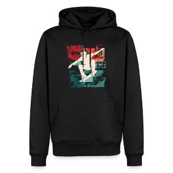 Skateboarder Skateboard Enfants Skater Garçons - Sweat à capuche Premium bio Homme - noir - Devant - Nico (187cm)