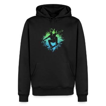 Skateboarder Skateboard Jungen Skater Herren - Männer Premium Bio Hoodie - Schwarz - Vorne - Nico (187cm)