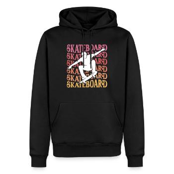 Skateboarder Girl Skater Femme Skateboard Fille - Sweat à capuche Premium bio Homme - noir - Devant - Nico (187cm)