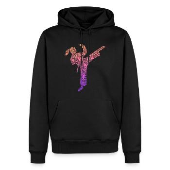 Karaté Fille Artiste Martial Enfants Taekwondo Fille - Sweat à capuche Premium bio Homme - noir - Devant - Nico (187cm)