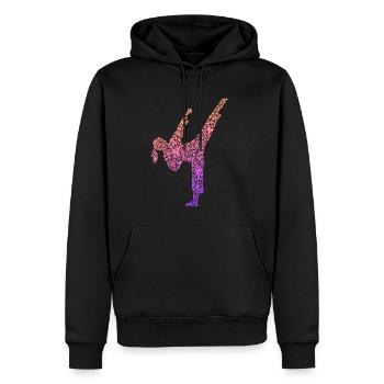 Karaté Fille Arts Martiaux Filles Femmes Taekwondo - Sweat à capuche Premium bio Homme - noir - Devant - Nico (187cm)
