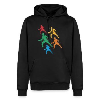 Joueur de tennis de table garçons enfants tennis de table - Sweat à capuche Premium bio Homme - noir - Devant - Nico (187cm)
