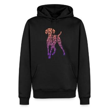 Braque de Weimar chien chien maman dames enfants Vizslas - Sweat à capuche Premium bio Homme - noir - Devant - Nico (187cm)