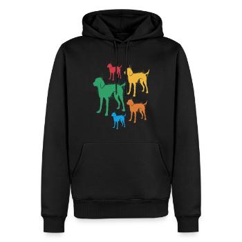 Weimaraner Hunde Hundemotiv Weimaraner Kinder - Männer Premium Bio Hoodie - Schwarz - Vorne - Nico (187cm)