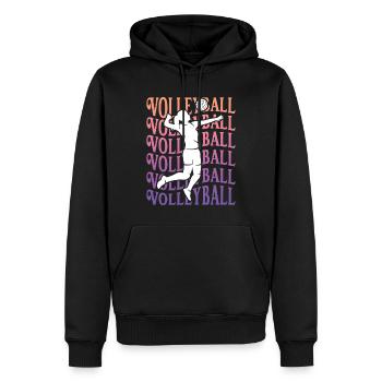 Beach Volleyball Femmes Volley-ball Joueur Filles - Sweat à capuche Premium bio Homme - noir - Devant - Nico (187cm)