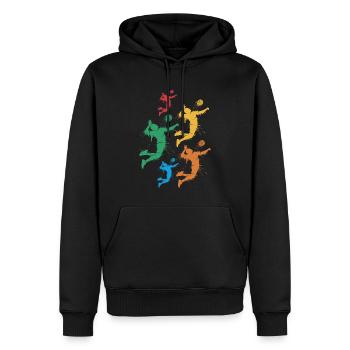 Beach Volleyball Girls Boys Volleyball Players - Men’s Premium Organic Hoodie - black - Front - Nico (187cm)