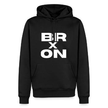BRONX - Sweat à capuche Premium bio Homme - noir - Devant - Nico (187cm)