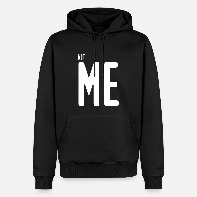 NICHT ICH - Männer Premium Bio Hoodie - Schwarz