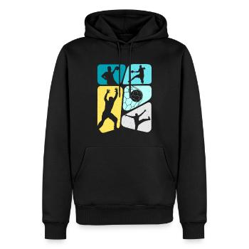Handball Enfants Garçons Handball Joueurs - Sweat à capuche Premium bio Homme - noir - Devant - Nico (187cm)