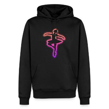 Ballerine Ballet Danseuse Danseuse Ballet Fille - Sweat à capuche Premium bio Homme - noir - Devant - Nico (187cm)