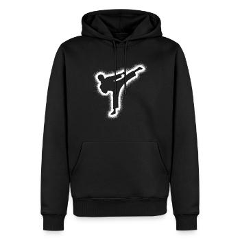 Taekwondo Arts Martiaux Enfants Garçons Hommes Karaté - Sweat à capuche Premium bio Homme - noir - Devant - Nico (187cm)