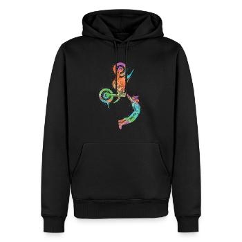 Dirt Biker Filles Moto Enfants Motocross - Sweat à capuche Premium bio Homme - noir - Devant - Nico (187cm)
