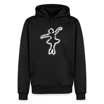 Ballet Danse Ballet Danseuse Ballerine Fille - Sweat à capuche Premium bio Homme - noir - Devant - Nico (187cm)