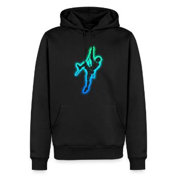 Bouldering Climbers Mountaineering Boys Climbing - Men’s Premium Organic Hoodie - black - Front - Nico (187cm)
