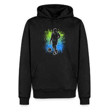Basketball Hommes Enfants Joueurs de basketball Garçons - Sweat à capuche Premium bio Homme - noir - Devant - Nico (187cm)