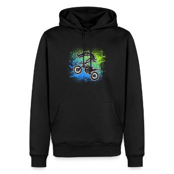 Motocross Moto Conduite Enfants Garçons Dirt Biker - Sweat à capuche Premium bio Homme - noir - Devant - Nico (187cm)