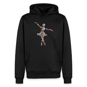 danseuse de ballet danseuse de ballet ballerine - Sweat à capuche Premium bio Homme - noir - Devant - Nico (187cm)