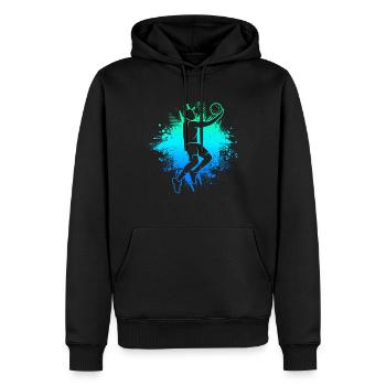 Basketball Bball Garçons Enfants Basketball Hommes - Sweat à capuche Premium bio Homme - noir - Devant - Nico (187cm)