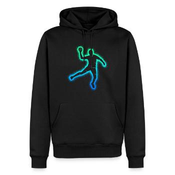 Handballspieler Handballer Kinder Handball Jungen - Männer Premium Bio Hoodie - Schwarz - Vorne - Nico (187cm)