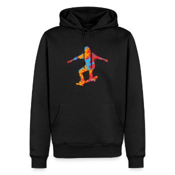 Skating Skateboarder Colorful Skater Skateboard - Men’s Premium Organic Hoodie - black - Front - Nico (187cm)