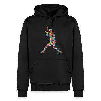 Tennis Spieler Tennistrainer Jungen Tennisspieler - Männer Premium Bio Hoodie - Schwarz - Vorne - Nico (187cm)