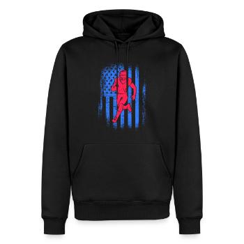 Football américain USA Garçons Football masculin - Sweat à capuche Premium bio Homme - noir - Devant - Nico (187cm)
