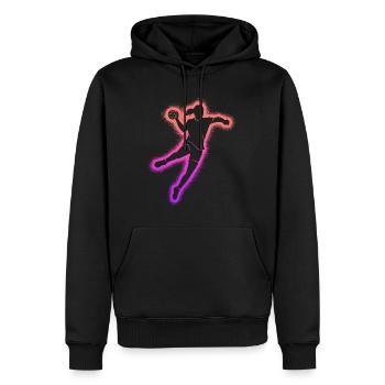 Handball Handball Joueur de Handball Fille Handball - Sweat à capuche Premium bio Homme - noir - Devant - Nico (187cm)